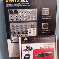 Behringer XENYX 802 & UCA222 USB interfaccia Audio