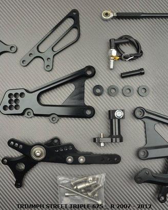 Pedane arretrate STREET TRIPLE 675 / R 2007 2012