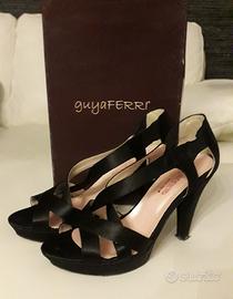 Sandalo con tacco Guya Ferri, nero, numero 37