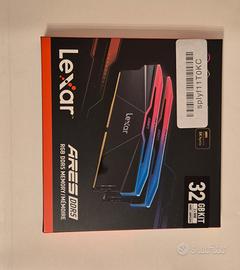 RAM DDR5 32GB (2×16GB) 6400MHz CL30 Lexar ares