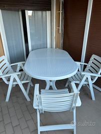 Tavolo e sedei da giardino terrazzo Grand Soleil