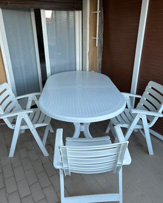 Tavolo e sedei da giardino terrazzo Grand Soleil