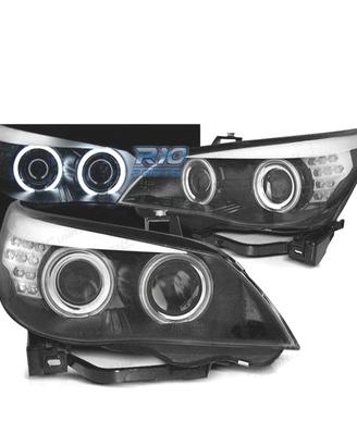 FARI BMW E60 03-07 ANGEL EYES CCFL FONDO NERO