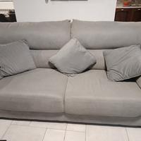 coppia di divani 3 posti grigio chiaro 