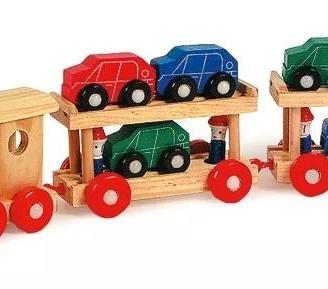 Gioco in Legno : Treno navetta con macchinine