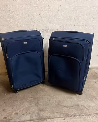 Coppia trolley grandi Carpisa semirigidi – blu