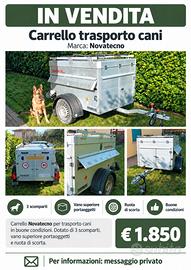 Carrello Novatecno Trasporto 3 Cani