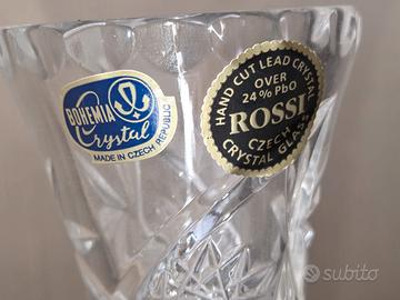 Vaso Vintage Cristallo di Boemia "Rossi" 24% PbO