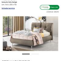 Letto Calliope una piazza e mezza + materasso
