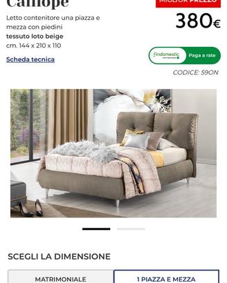 Letto Calliope una piazza e mezza + materasso