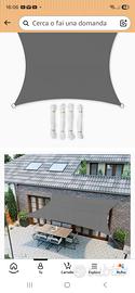 Tenda sole Songmics  vela mt 4 x6