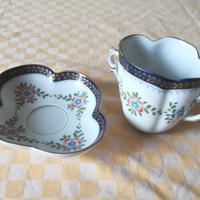 Tazzina the e piattino porcellana GIRAUD Limoges