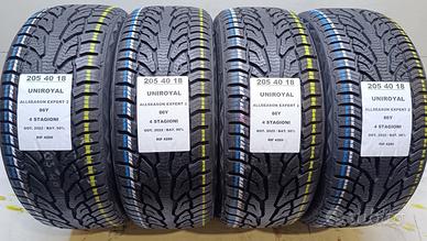 4 GOMME 205 40 18 UNIROYAL 4 STAGIONI RIF4289