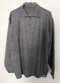 Maglione Polo in Cashmere da Uomo Grigio Melange