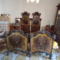 Testate ferro battuto dipinte e con madre perla