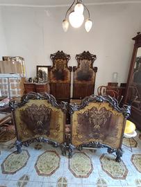 Testate ferro battuto dipinte e con madre perla