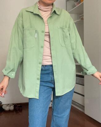 Camicia di jeans verde