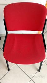 Stock 4 Sedie 4 Sedie Ufficio ISO Rosse - Impilabi