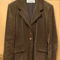 Blazer donna in velluto a coste marrone Sportmax