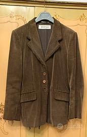 Blazer donna in velluto a coste marrone Sportmax