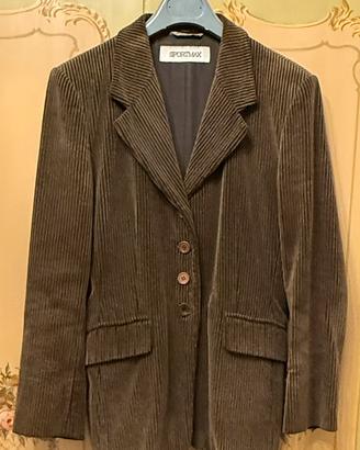 Blazer donna in velluto a coste marrone Sportmax