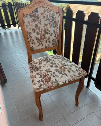 Set di 6 sedie classiche in legno