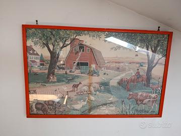 poster vintage "farmi scene" materiale didattico 