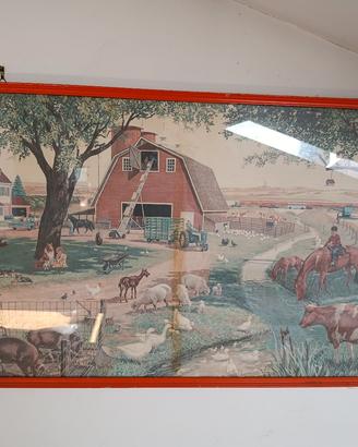 poster vintage "farmi scene" materiale didattico 