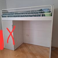 letto alto soppalcato singolo