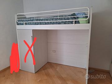 letto alto soppalcato singolo