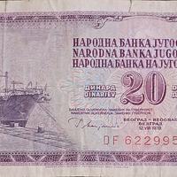 Banconota 20 dinara Jugoslavia 1978 - 