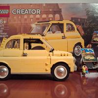 modellino Lego Fiat 500 + scatola 10271