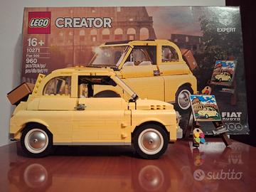 modellino Lego Fiat 500 + scatola 10271