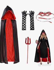 Costume da Diavolo Donna / Mantello da Vampiro Ner
