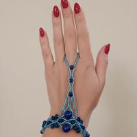 Bracciale Baciamano Lapislazzuli Blu Pezzo Unico