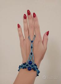 Bracciale Baciamano Lapislazzuli Blu Pezzo Unico