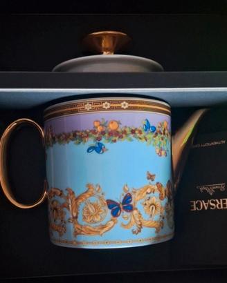 Versace Blue Rosenthal 'le Jardin' Teapot nuova
