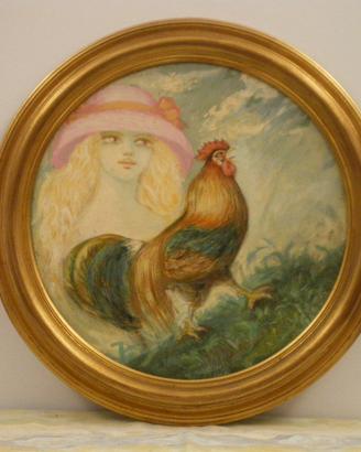 Tondo "Gallo a sorpresa"