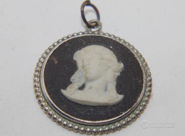 Wedgwood ciondolo argento neoclassico diaspro nero