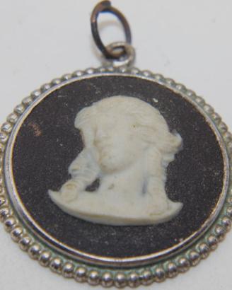 Wedgwood ciondolo argento neoclassico diaspro nero