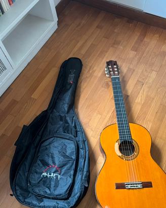 Chitarra acustica con custodia