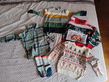 Lotto camicia e maglioni invernali bambino
