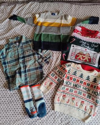 Lotto camicia e maglioni invernali bambino