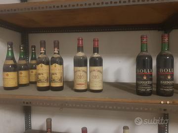 Bottiglie di vino annate 1967, 1969, 1971, 72, 73