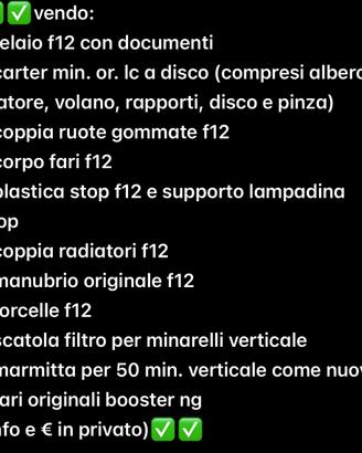 RICAMBI BOOSTER NG E F12