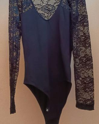 Body nero maniche lunghe Terranova Taglia XS