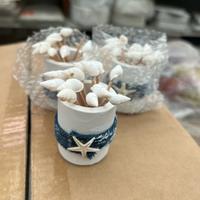 3 porta stuzzicadenti simil ceramica tema marino