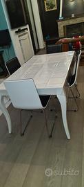 tavolo laccato bianco