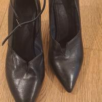 scarpe in pelle nere benetton 