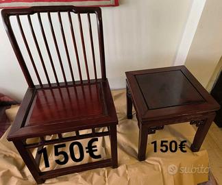 sedia e tavolino